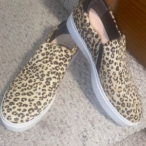 Dr Scholls Shoes Womens Madison Slip On Sneakers Brown Comfort Cheetah Print G4